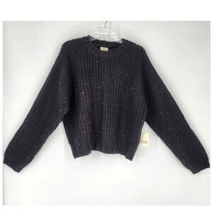 a.n.a A New Approach Speckled Knit Sweater Gray Women’s Large